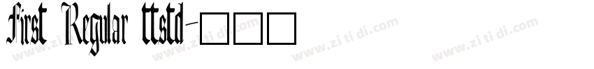 First Regular ttstd字体转换